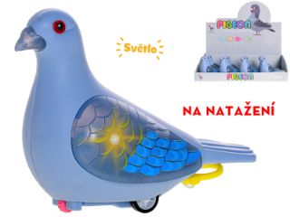 Obrázek z Holub 14cm na natažení jezdící se světlem (12) 